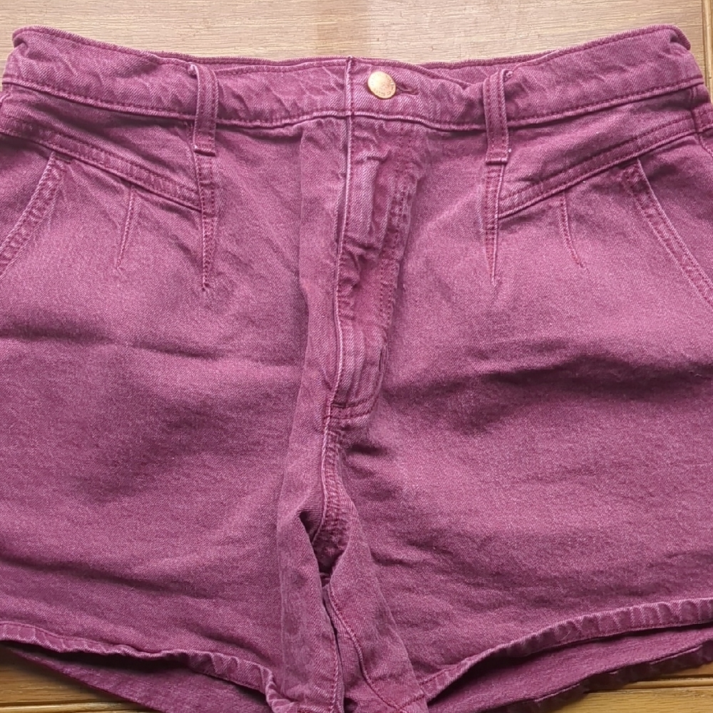 Universal Thread High Rise Midi Purple Denim Shorts